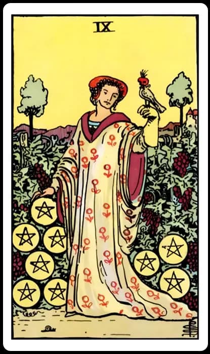 Nine of Pentacles 